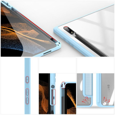   Луксозен калъф тефтер Dux Ducis Domo FLEXI серия за Samsung Galaxy Tab S8 Ultra X900 14.6 / Samsung Galaxy Tab S8 Ultra X906 14.6 светло син 